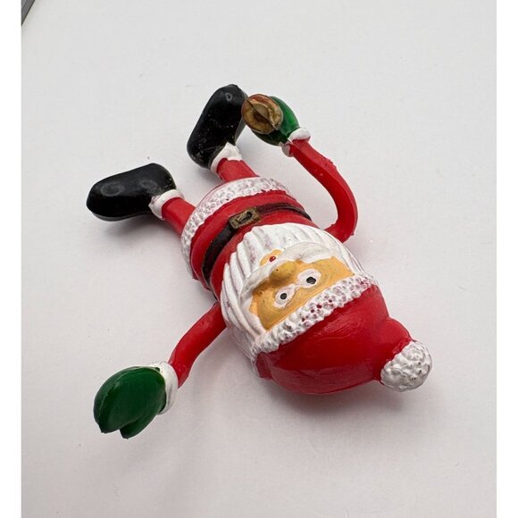 Vintage Flexible Santa Claus Christmas Figure Bell Ringer - Picture 5 of 6